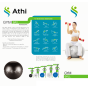 Bola Ginástica Profissional - Gym Ball 65cm - Azul - Athi