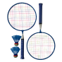 Kit Badminton Infantil com 2 Raquetes, 2 Petecas e bolsa - ATHI