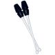Maça Ginástica Rítmica Conectável Pro 45cm - Branca e Preta - Azul Esportes