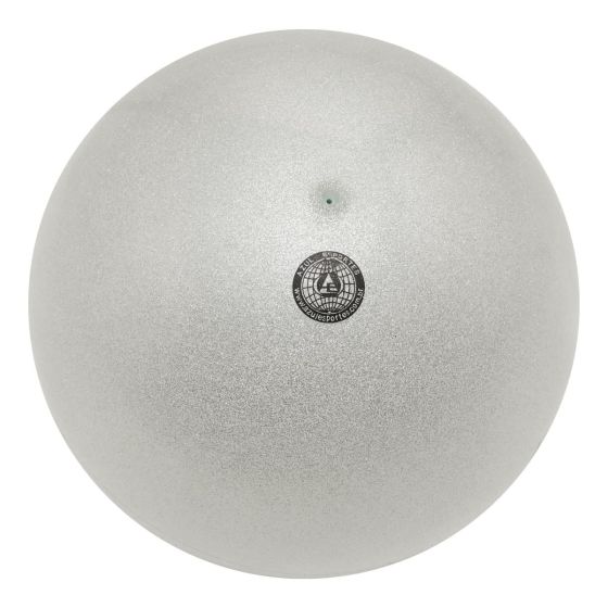 Bola Ginástica Rítmica 300g - Glitter Branca - Azul Esportes