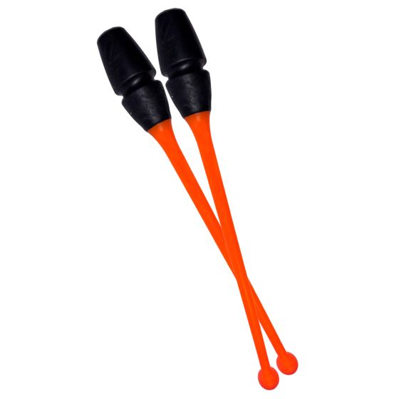 Maça Ginástica Rítmica Conectável Pro 40cm - Laranja Neon e Preto - Azul Esportes 